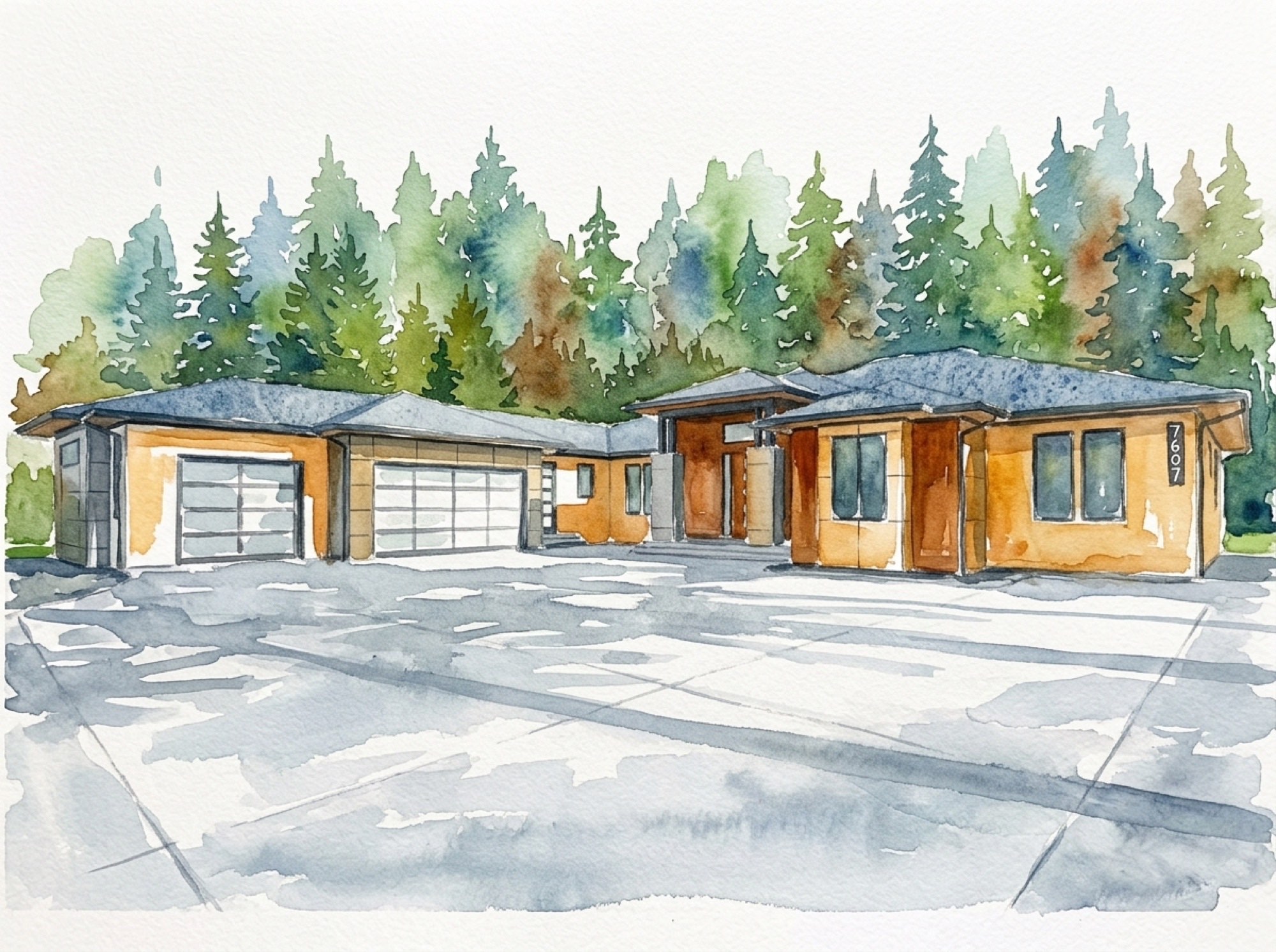Craftsman Bungalow custom house portrait