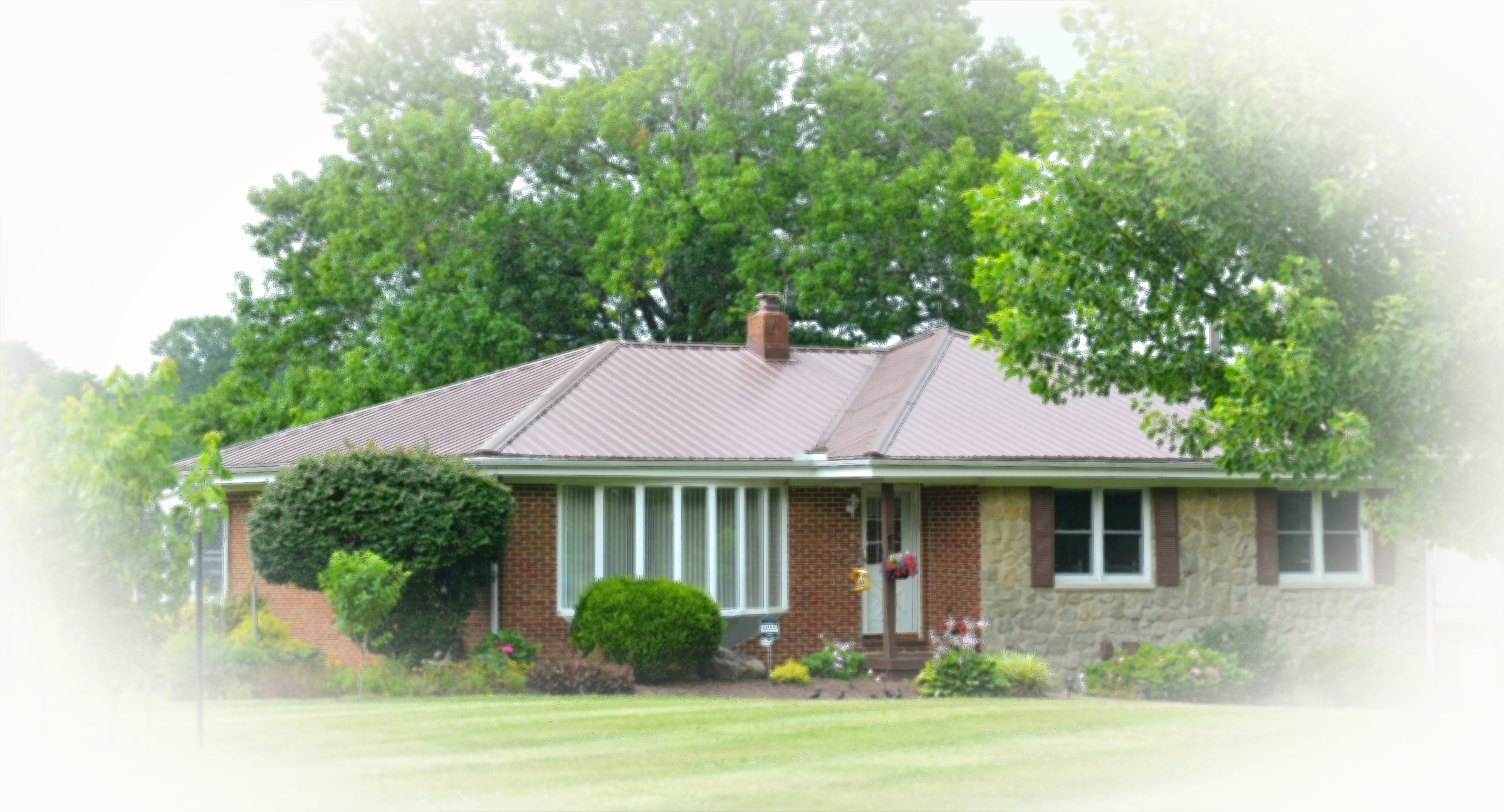 Mid-Century Ranch custom house portrait